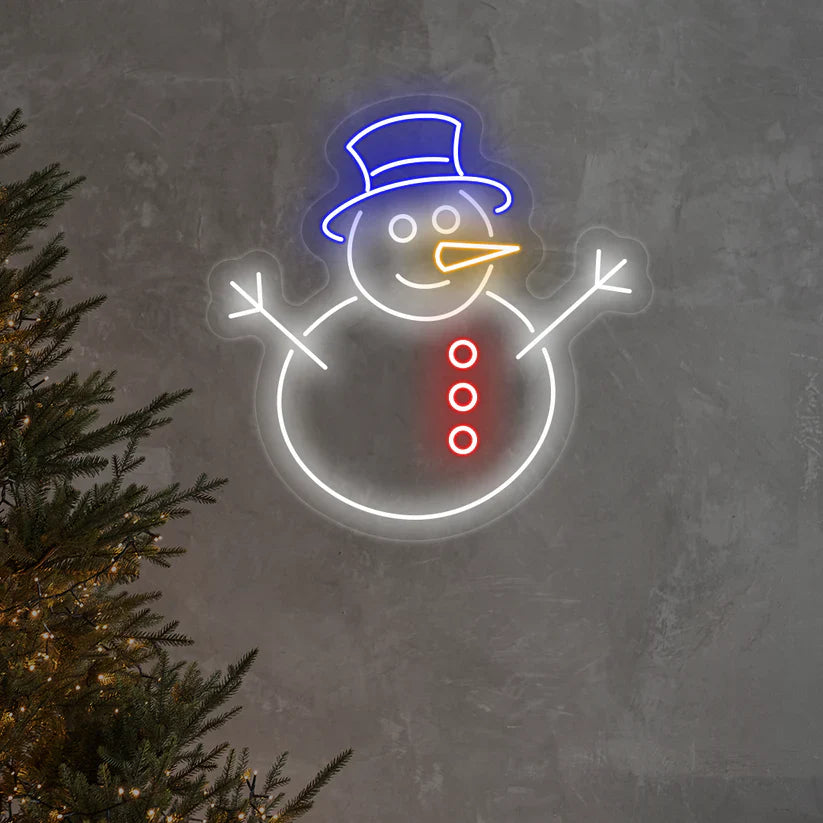 Snowman Neon Sign