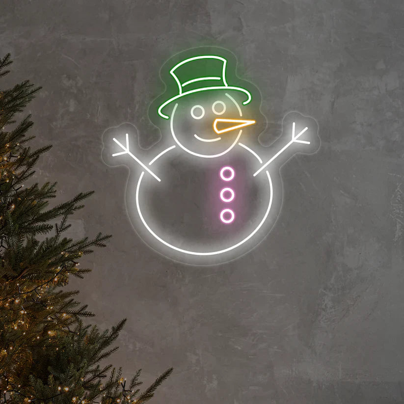 Snowman Neon Sign