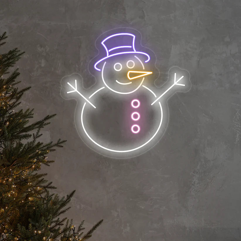 Snowman Neon Sign