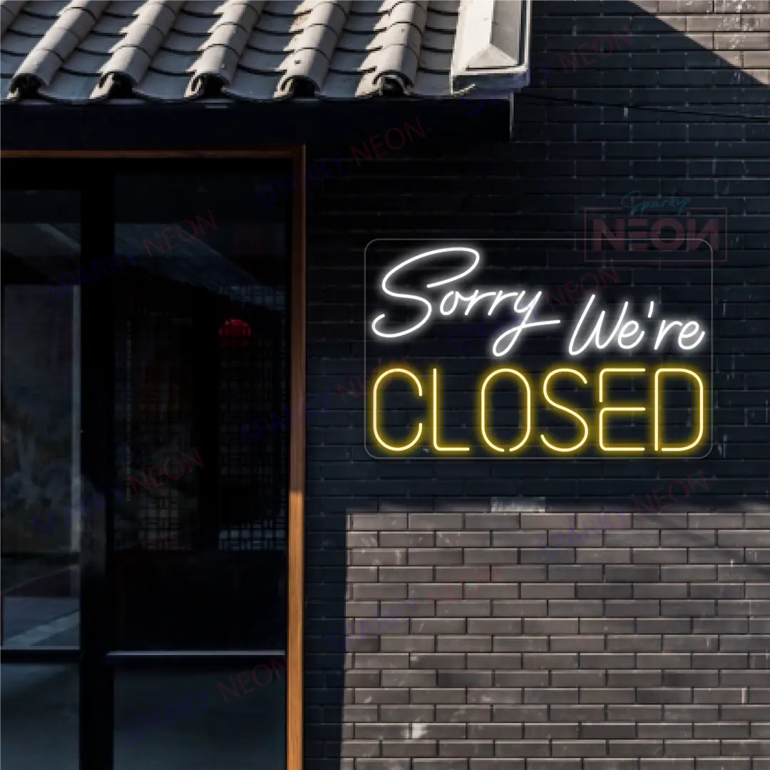 Sorry We're Closed Neon Sign Led Light