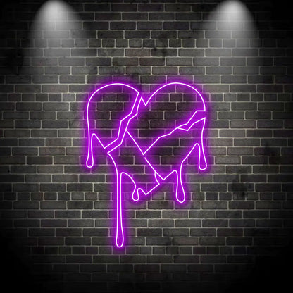 Broken Heart Neon Sign Love Led Neon Light