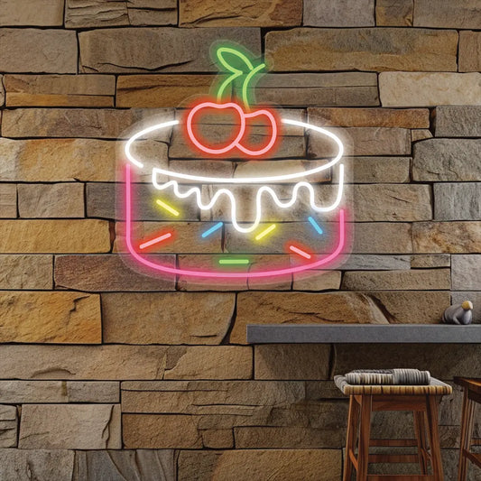 Cherry Cake Neon Sign