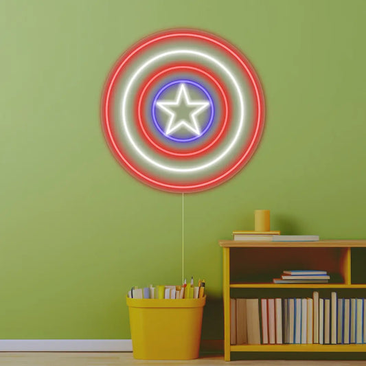 Captain America Shield Neon Sign