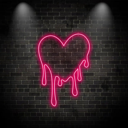 Melting Heart Neon Light