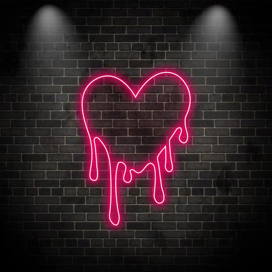 Melting Heart Neon Light