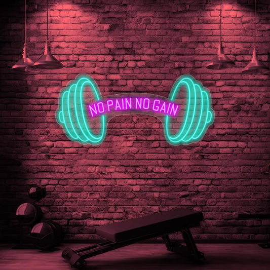 Barbell Neon Sign Led Light for Gym
