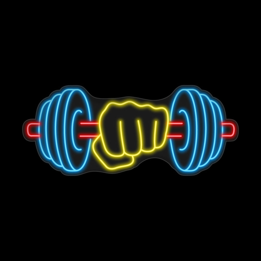 Dumbbell Neon Sign Led Light For Gym