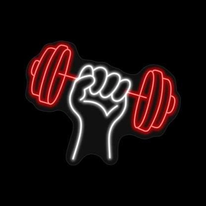 Barbell Neon Sign Workout Led Light