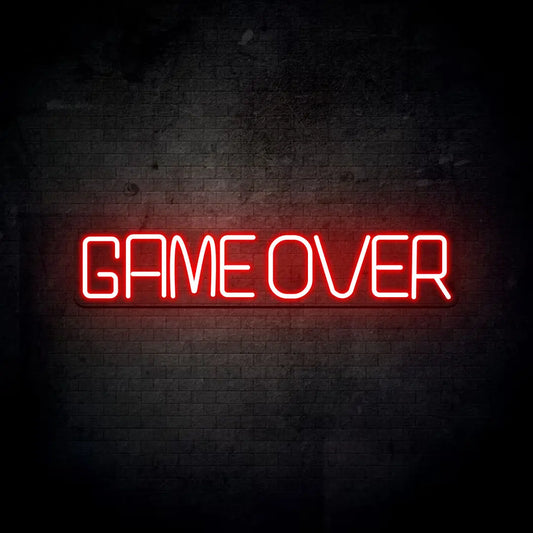Game Over Neon Sign LED Light