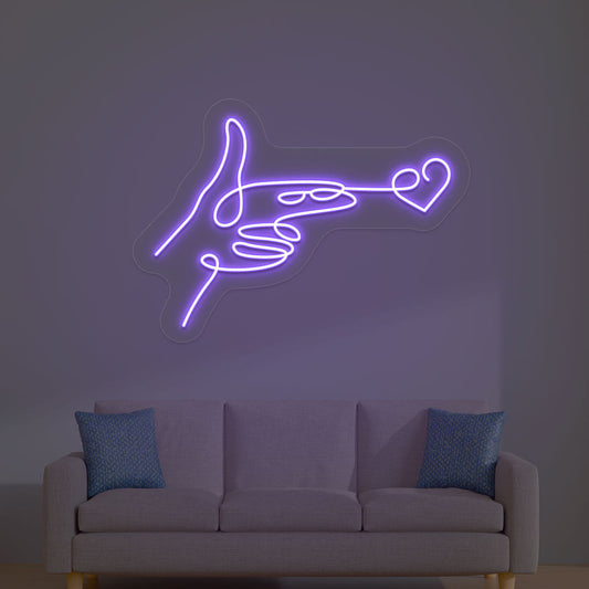 Love Gun LED Neon Sign