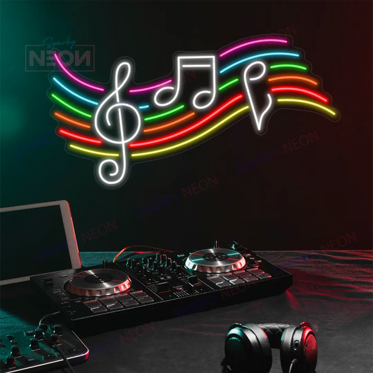 Music Notes Neon Sign Led Light