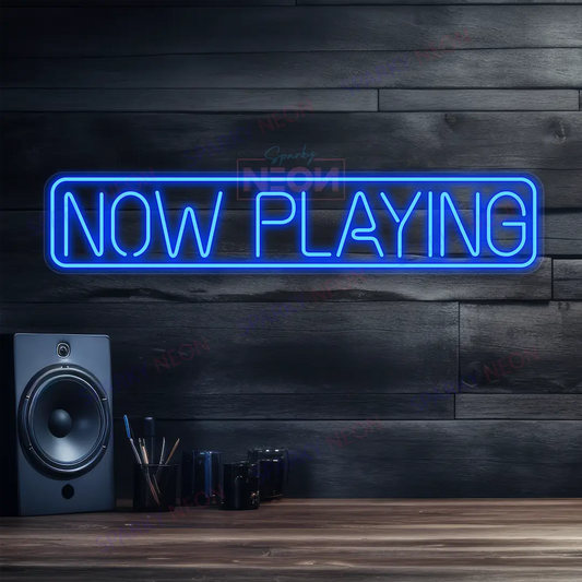 Now Playing Neon Sign