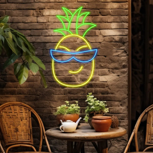 Cool Pineapple Led Light Fruit Tropical Neon Sign