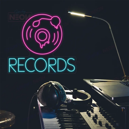 Vinyl Record Neon Sign