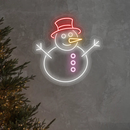 Snowman Neon Sign