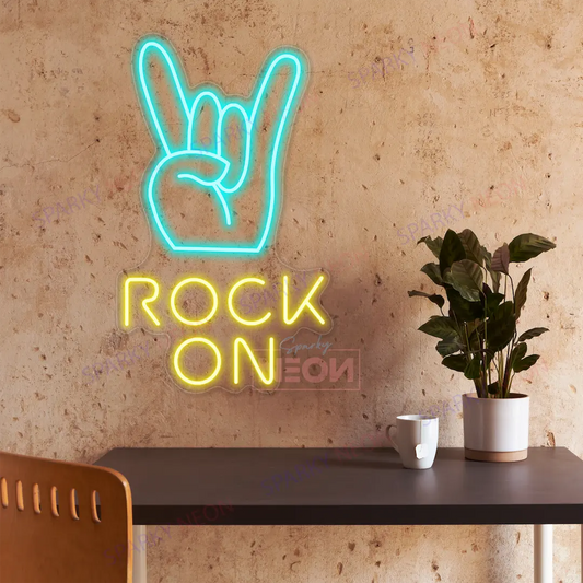 Rock On Neon Sign