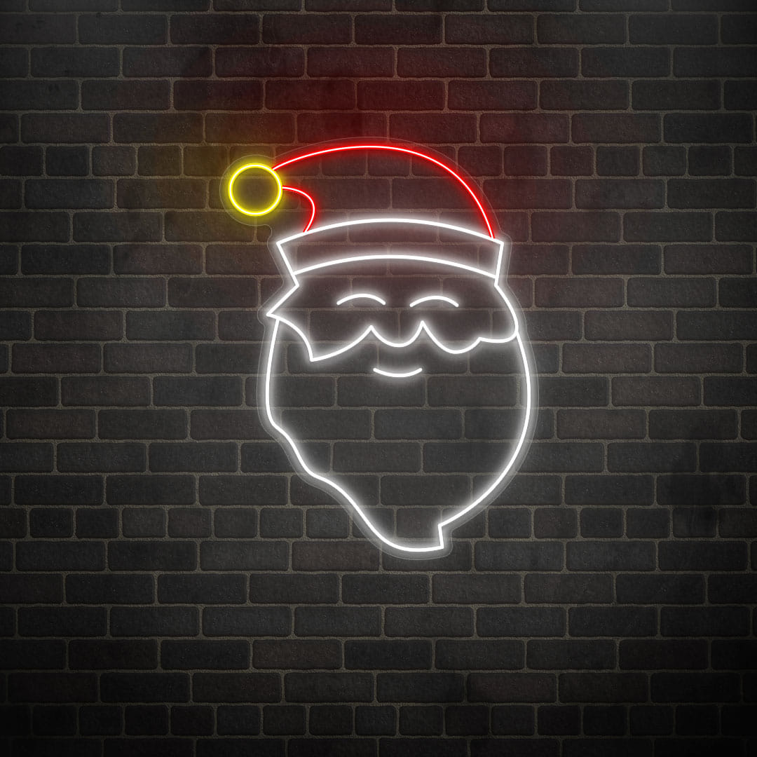 Santa Face Neon Sign