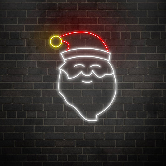 Santa Face Neon Sign