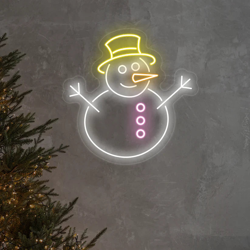 Snowman Neon Sign